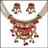 Two Layer Emeralds and Rubies Pearl Set (BJ-10) - Click here to View more details about this Product